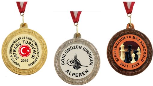 Okul Madalyası Çeşitleri, Bursa Okul Madalyası Çeşitleri, Anaokulu Madalyası, Artık Okuyorum Yazıyorum Madalyası, Kitap Kurdu Madalyası, Mezuniyet Madalyası, Örnek Öğrenci Madalyası, Örnek Sınıf Madalyası, Özel Başarı Madalyası, İstiklal Marşı’nı Ezbere Okuyorum Madalyası, Okuma Bayramı Madalyası, Okula Başladım Madalyası, Okuluna Hoş geldin Madalyası, Çarpım Tablosu Madalyası, Zihinden Dört İşlem Madalyası,